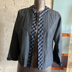 Vintage 50s silky unstructured bracelet sleeve jacket size M - AS IS